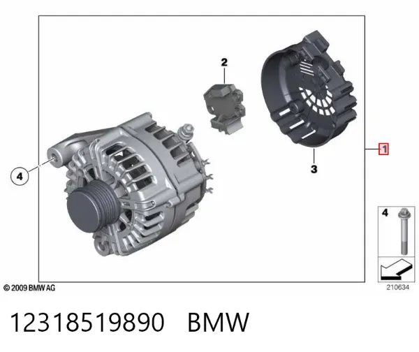 Alternador 12318519890 BMW