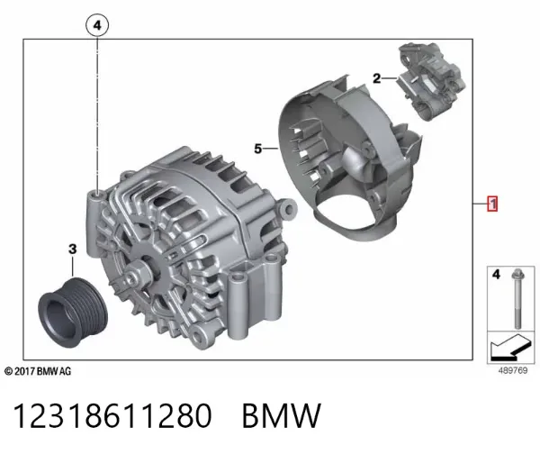 Alternador 12318611280 BMW