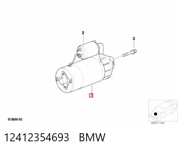 Motor de arranque 12412354693 BMW