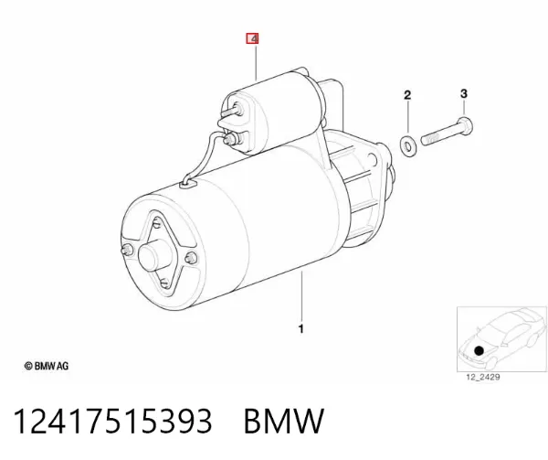Solenoide de arranque 12417515393 BMW