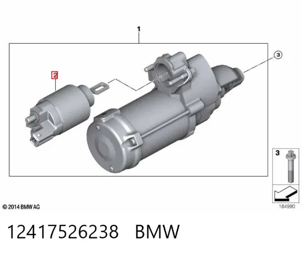 Solenoide de arranque 12417526238 BMW
