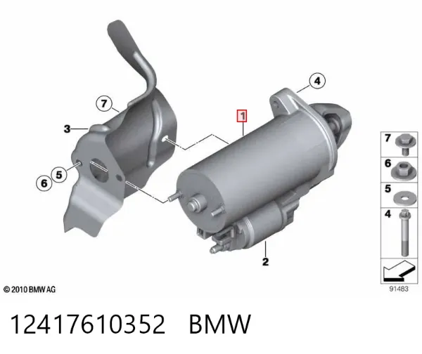 Motor de arranque 12417610352 BMW