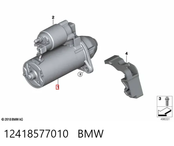 Motor de arranque 12418577010 BMW