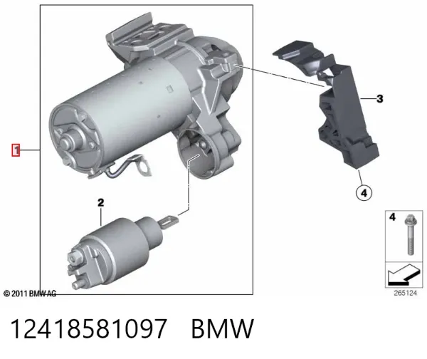 Motor de arranque 12418581097 BMW
