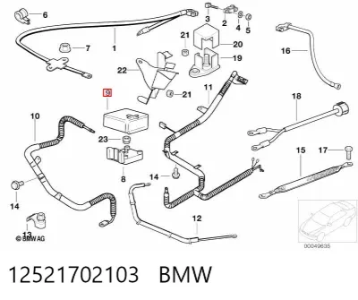 Tapa de la batería BMW 12521702103