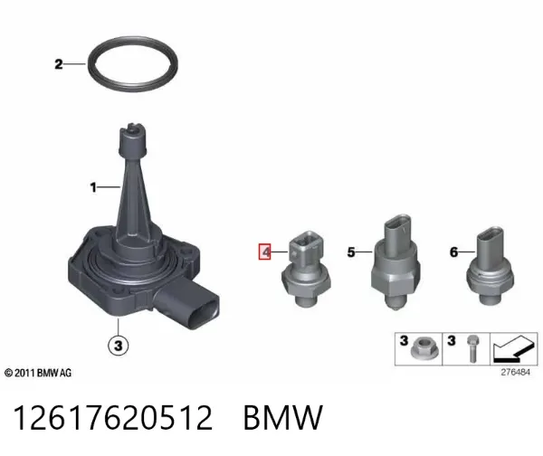 Sensor de presión de aceite 12617620512 BMW