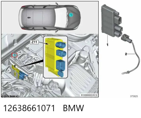 Módulo de control de inyección de combustible (ECU) 12638661071 BMW