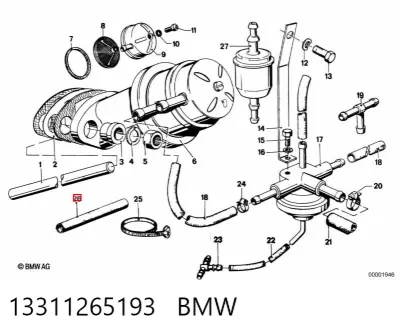 Bomba de combustible mecánica BMW 13311265193