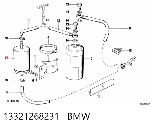 Filtro de combustible 13321268231 BMW
