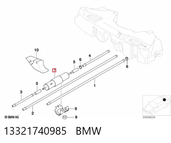 Filtro de combustible 13321740985 BMW
