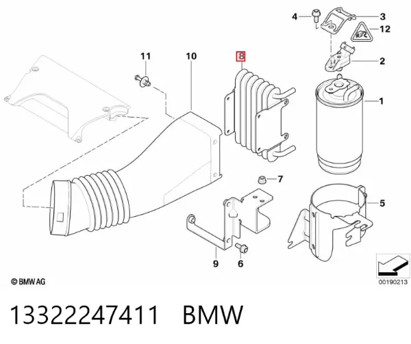 Radiador de enfriamiento de combustible 13322247411 BMW