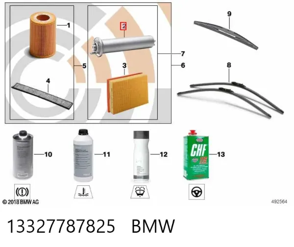 Filtro de combustible 13327787825 BMW