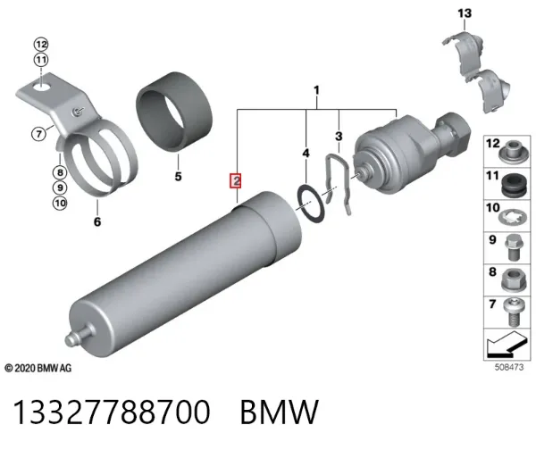 Filtro de combustible 13327788700 BMW