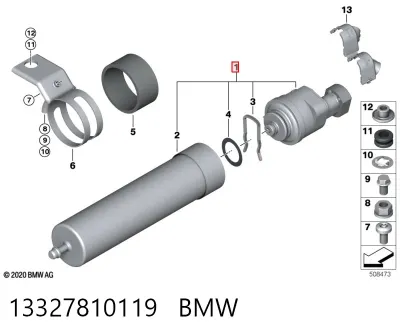 Calentador de combustible BMW 13327810119