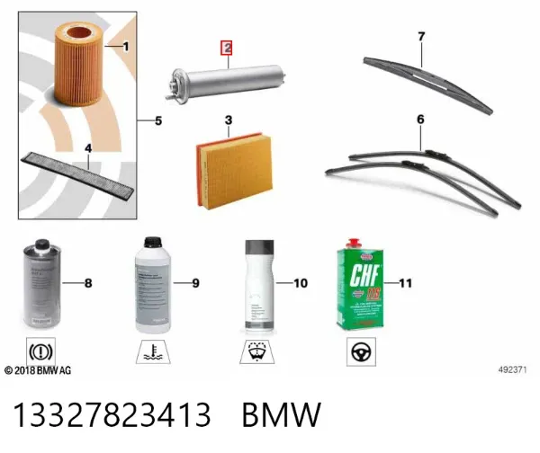 Filtro de combustible 13327823413 BMW