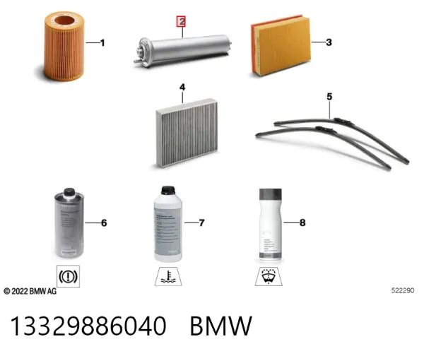 Filtro de combustible 13329886040 BMW