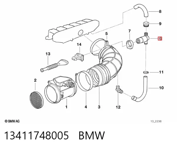 Válvula IAC 13411748005 BMW