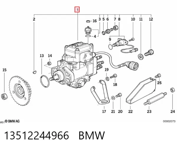 Bomba inyectora 13512244966 BMW