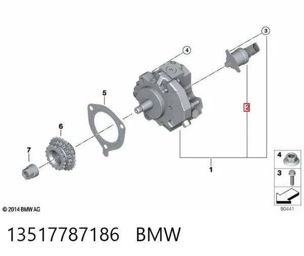 Válvula reguladora de presión del sistema common rail 13517787186 BMW