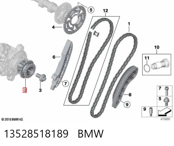 Engranaje de estrella, bomba de inyección 13528518189 BMW