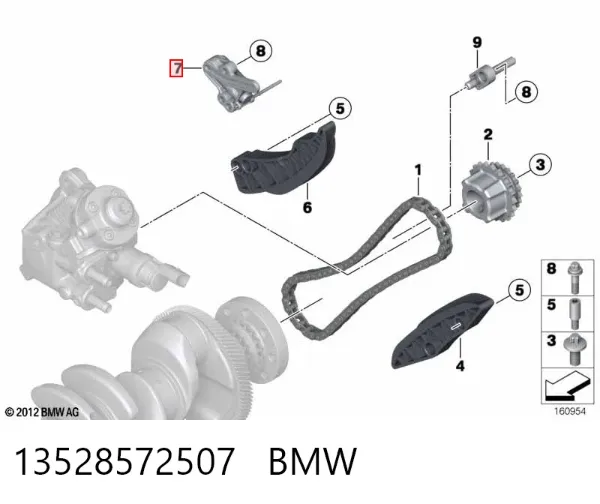 Kit de cadena de distribución 13528572507 BMW