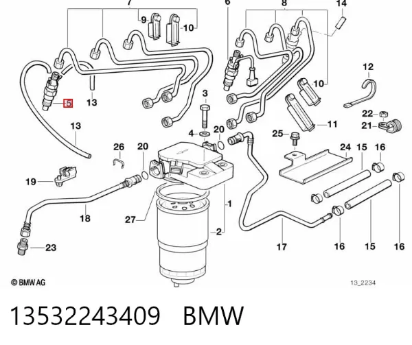 Inyector 13532243409 BMW