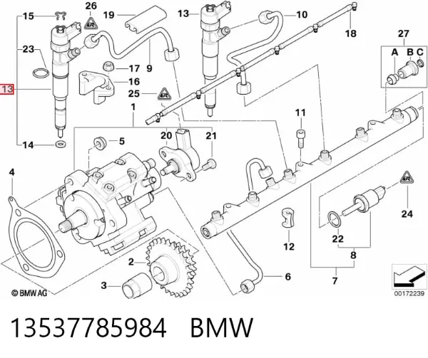 Inyector 13537785984 BMW