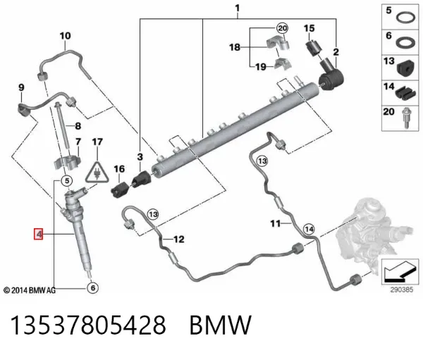 Inyector 13537805428 BMW