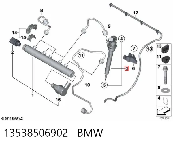Inyector 13538506902 BMW