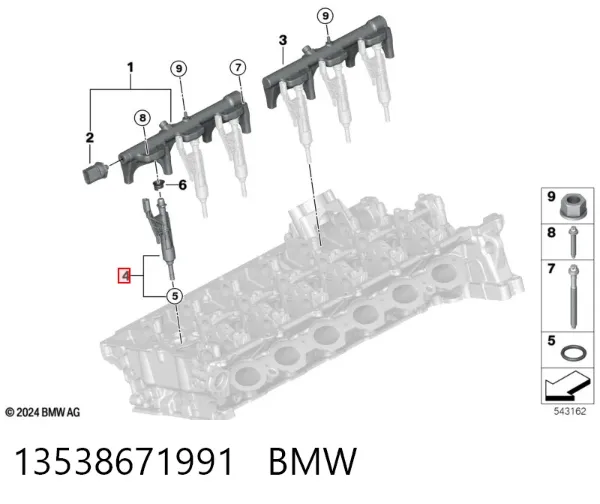 Inyector 13538671991 BMW