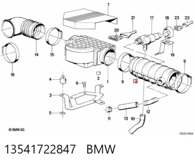 Tubo de admisión del cuerpo de mariposa BMW 13541722847
