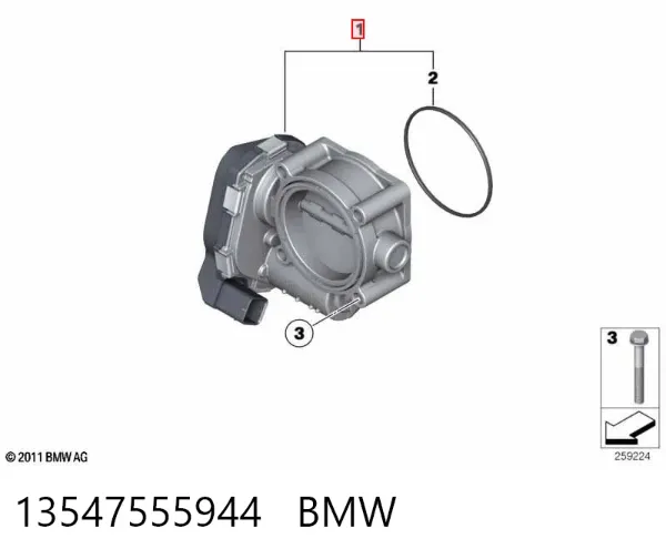Cuerpo de mariposa 13547555944 BMW