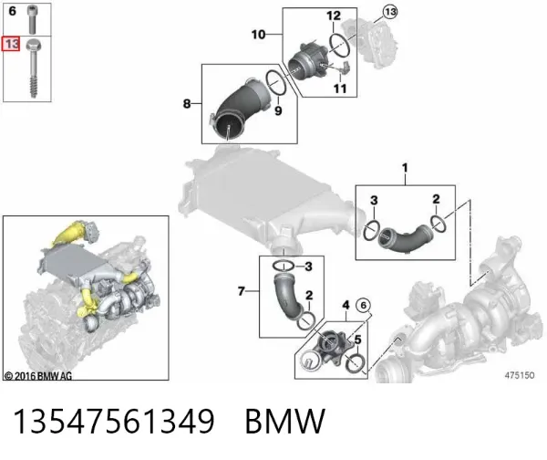 Tornillo culata 13547561349 BMW