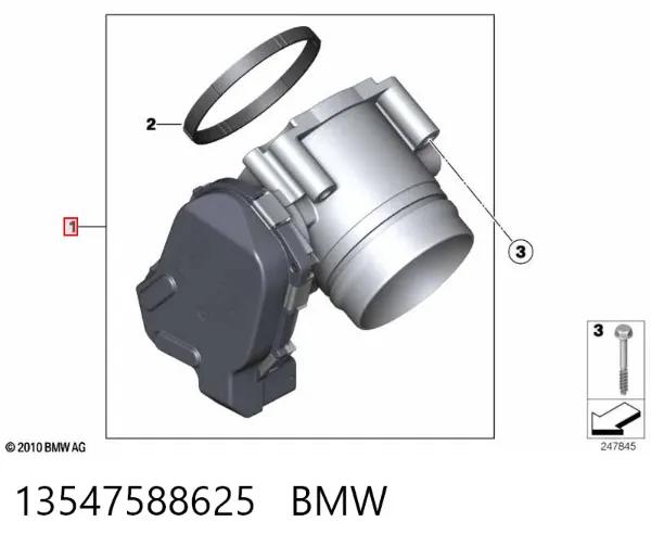 Cuerpo de mariposa 13547588625 BMW