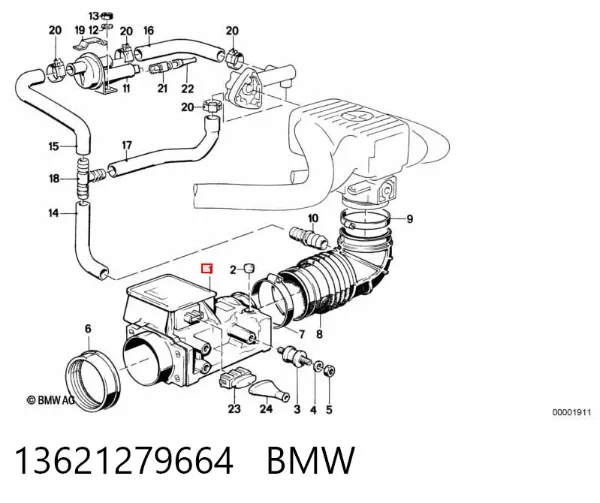 Caudalímetro 13621279664 BMW