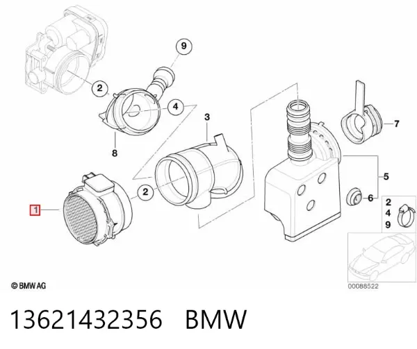 Caudalímetro 13621432356 BMW