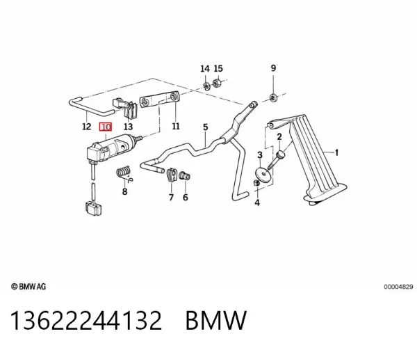 Sensor de posición del pedal del acelerador 13622244132 BMW