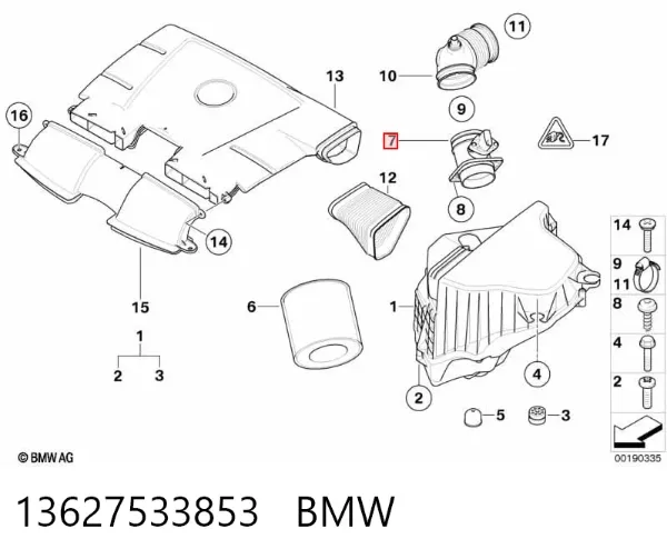 Caudalímetro 13627533853 BMW