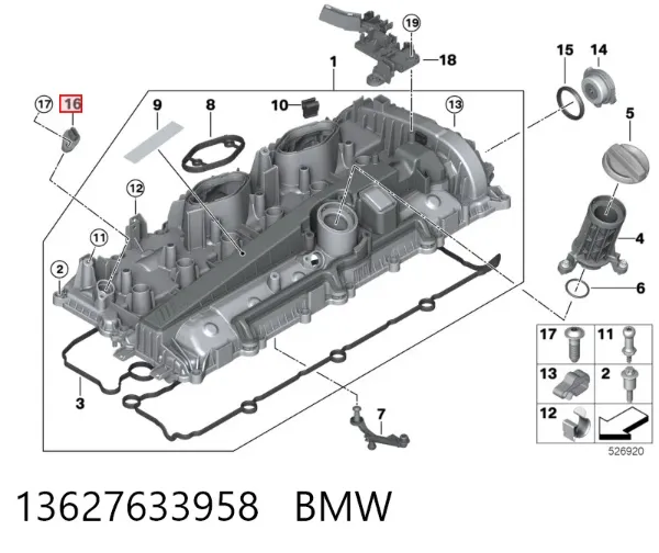 Sensor de árbol de levas 13627633958 BMW