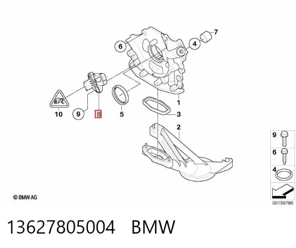 Sensor de cigüeñal 13627805004 BMW