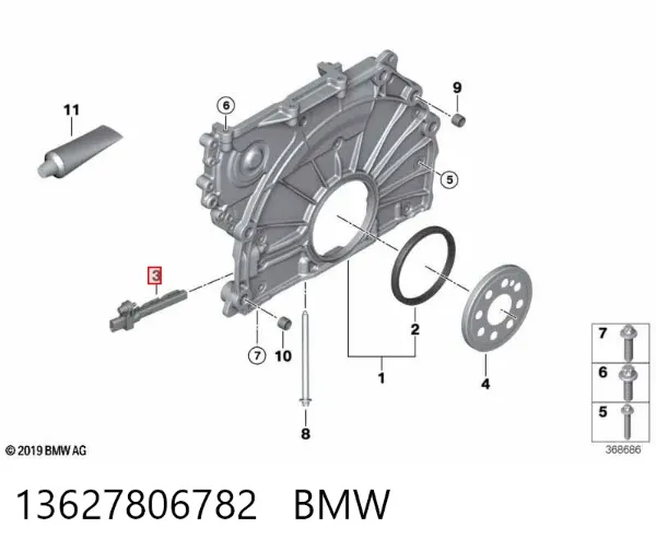 Sensor de cigüeñal 13627806782 BMW