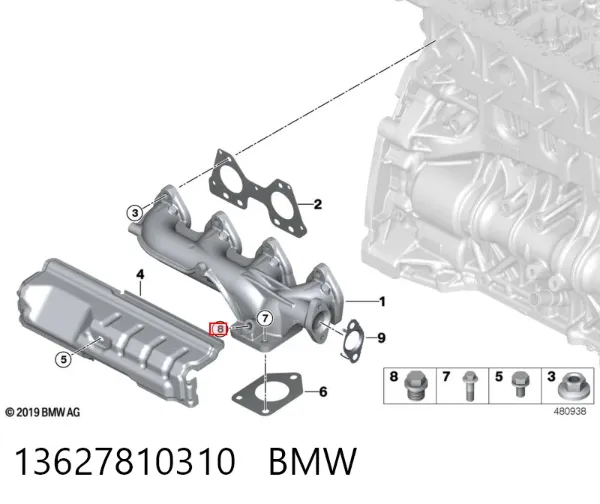 Tapón del cárter de aceite 13627810310 BMW