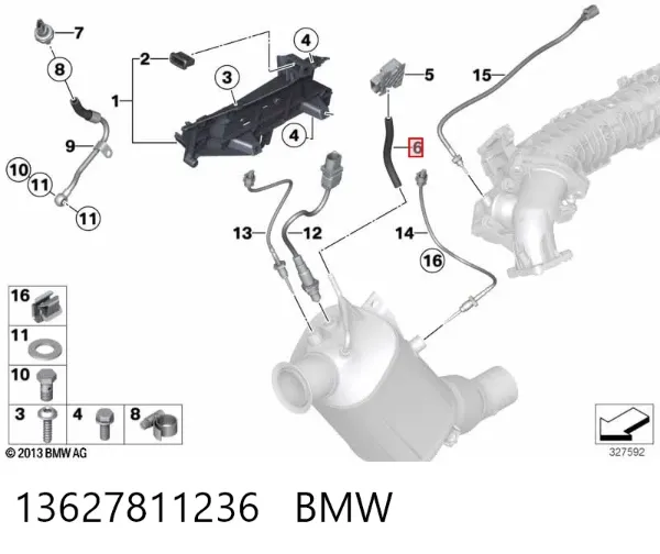 Bomba de agua 13627811236 BMW