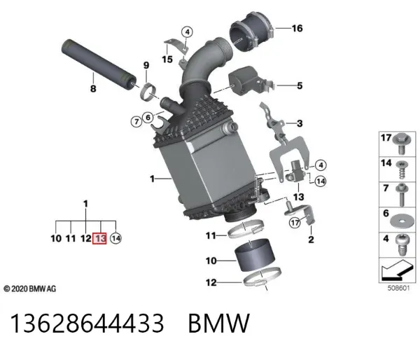 Sensor de presión del colector de admisión 13628644433 BMW