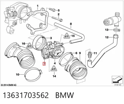 Sensor de posición del acelerador BMW 13631703562