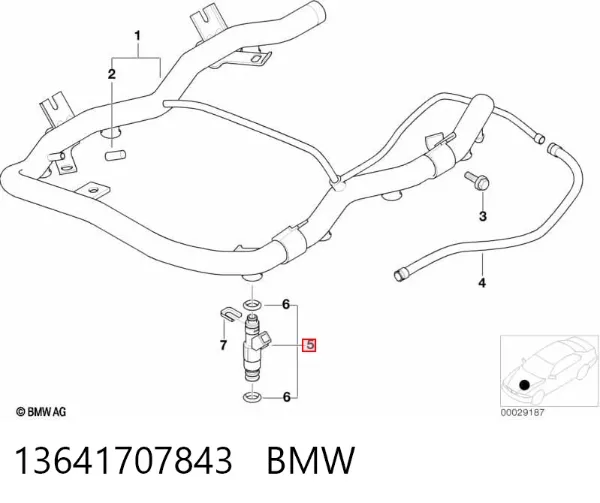 Inyector 13641707843 BMW
