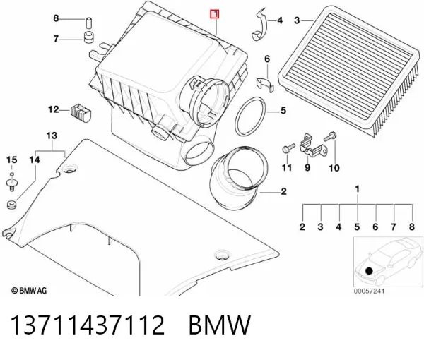 Caja del filtro de aire BMW X5 E53