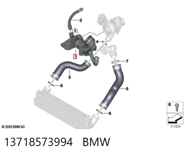 Tapa de balancines 13718573994 BMW