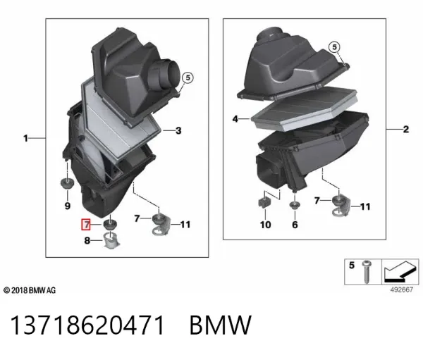 Abrazadera de tubo de escape trasera 13718620471 BMW