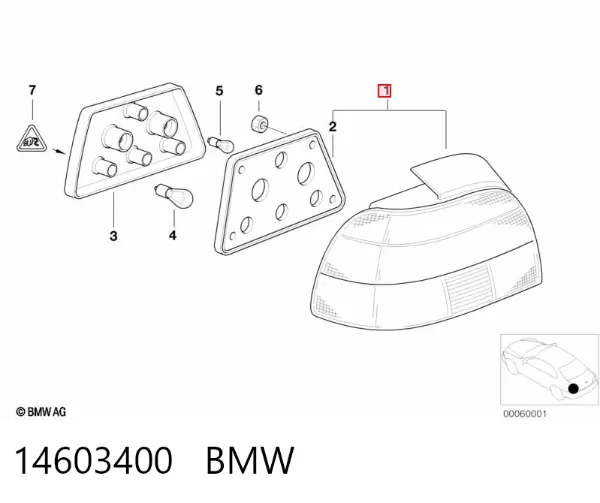 Piloto trasero derecho 14603400 BMW